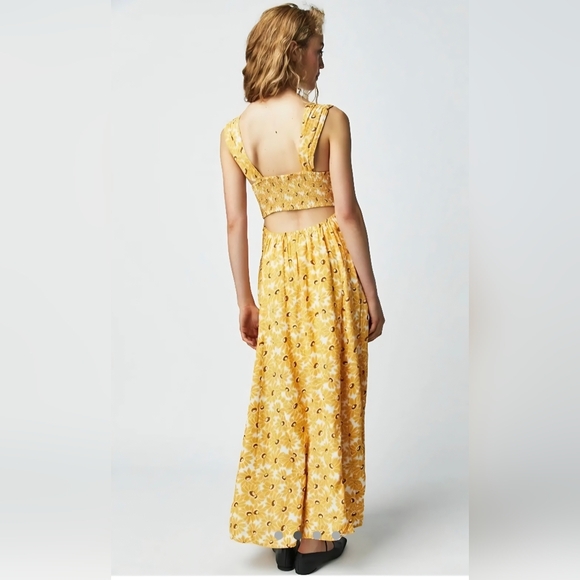 Free People Rosalee Sunflower Ruffle Maxi Dress XS NWT - Picture 15 of 16
